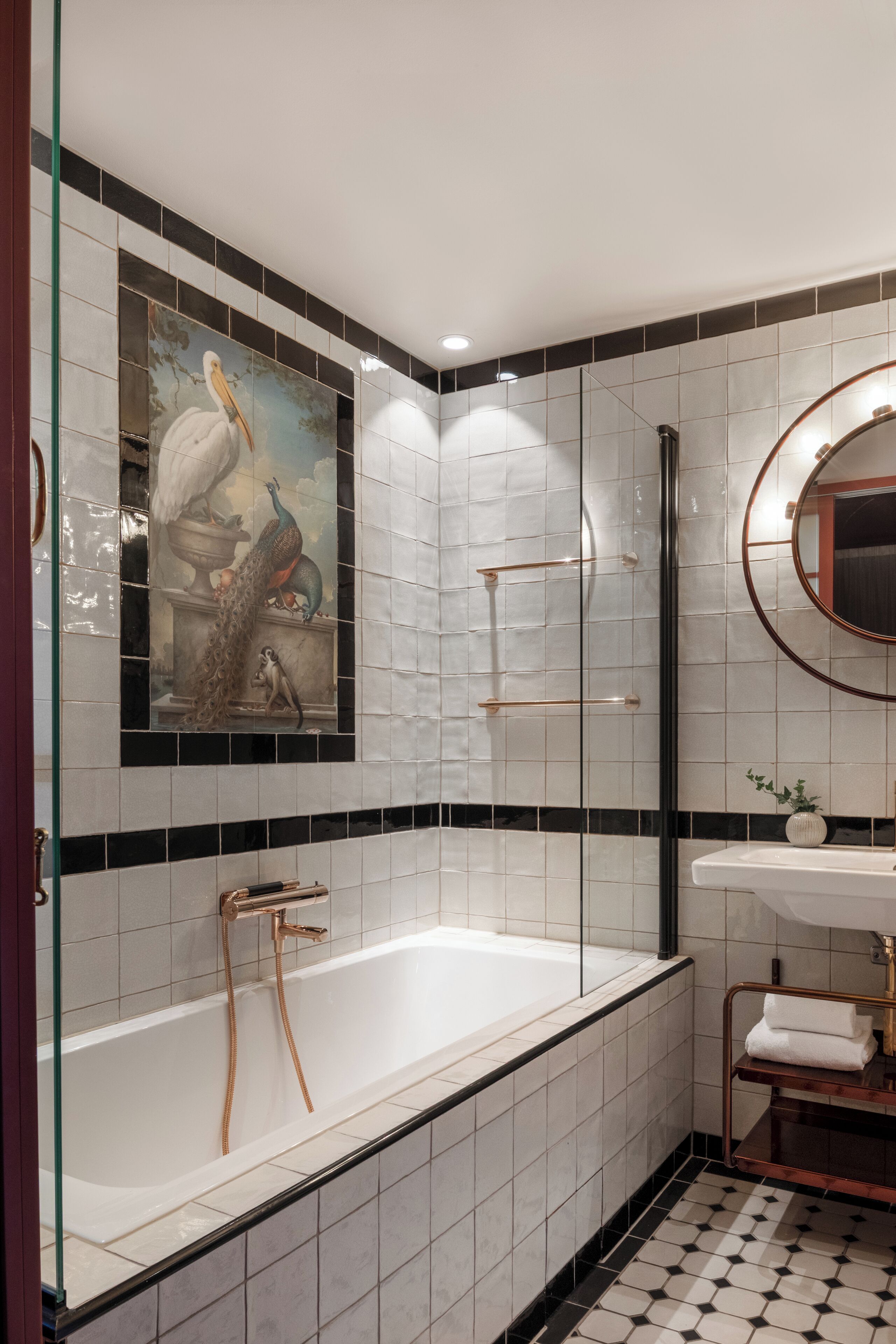 suite (the grande terrace) | bathroom | shower, eco-friendly toiletries, hair dryer, towels