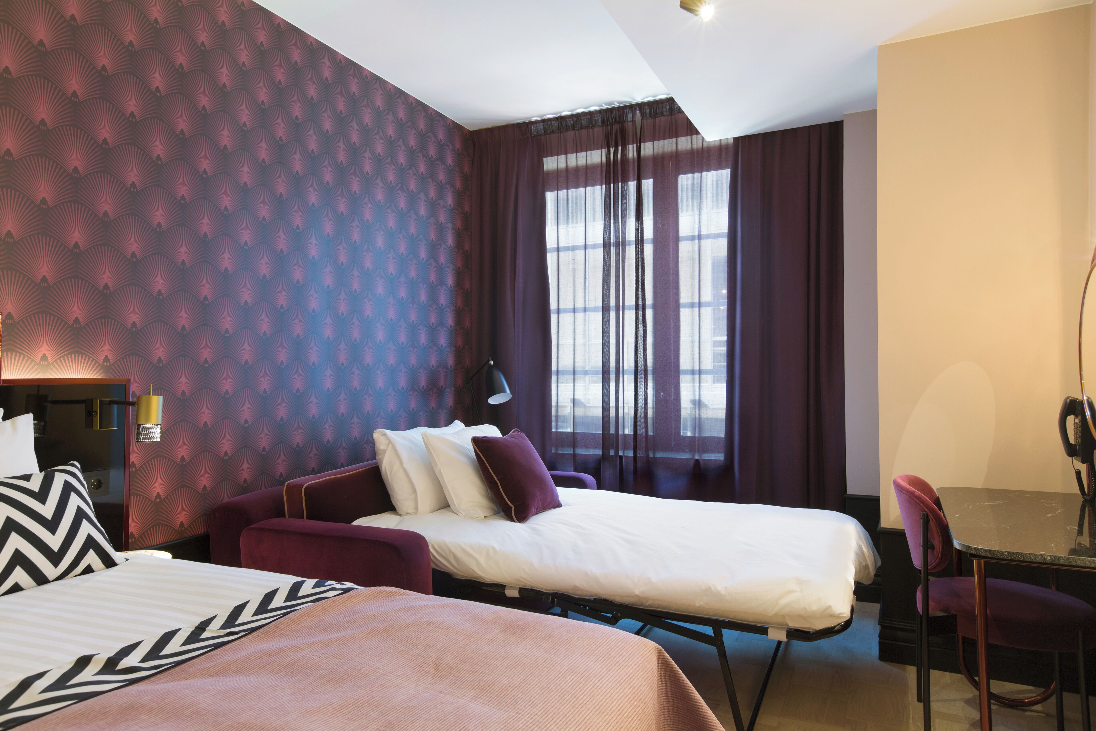 in-room safe, desk, blackout curtains, iron/ironing board