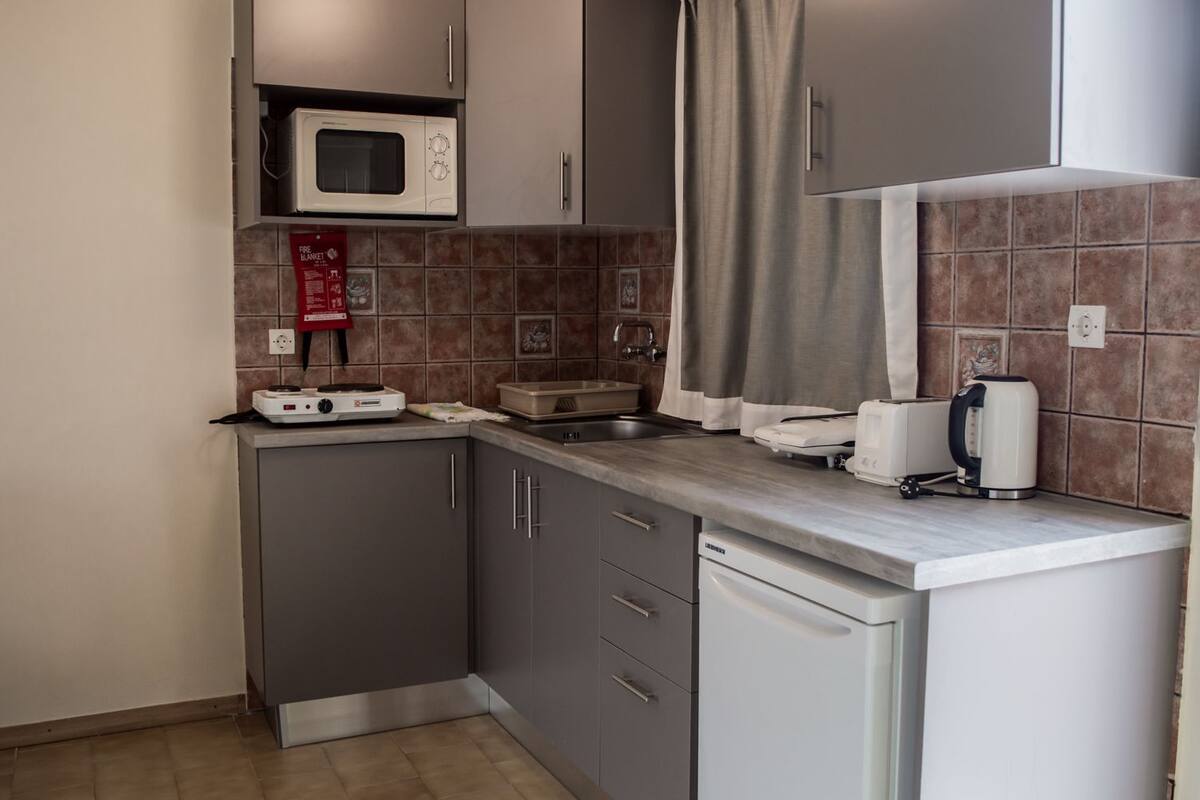 studio, mountain view | terrace/patio