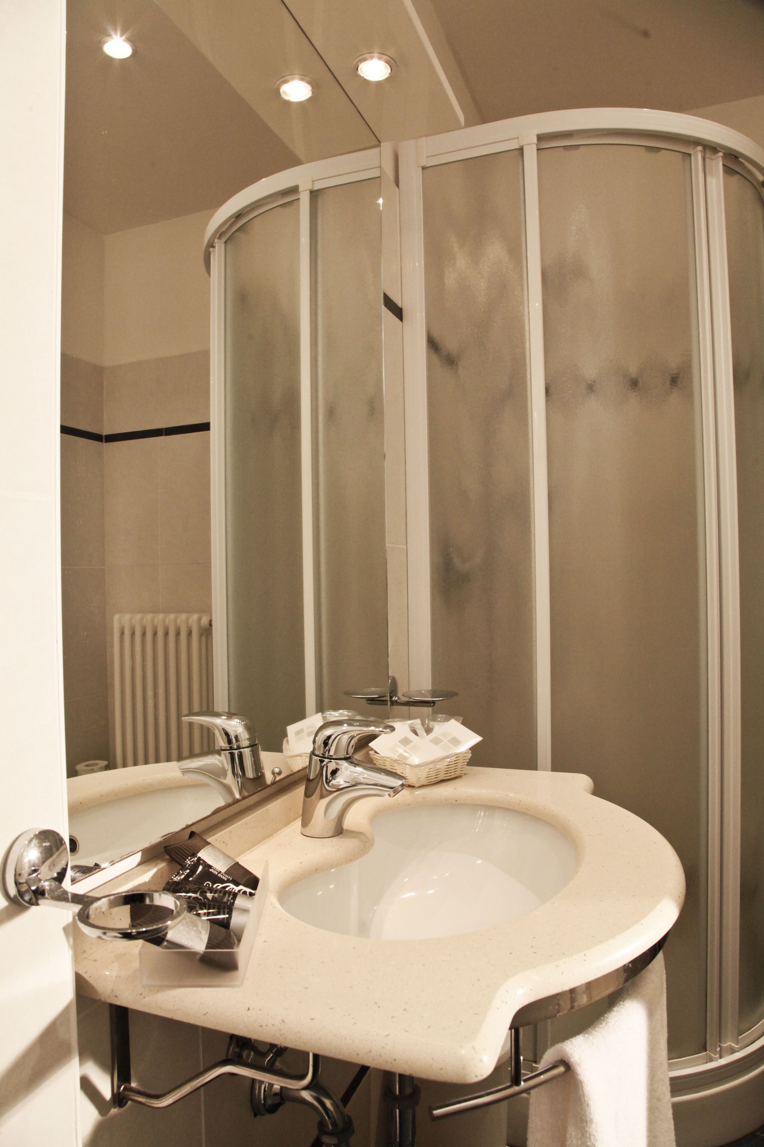 shower, free toiletries, hair dryer, bidet