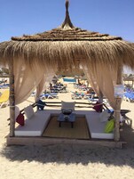 Playa privada y vóley playa