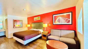 Suite, 1 King Bed, Non Smoking | Desk, iron/ironing board, free WiFi, bed sheets