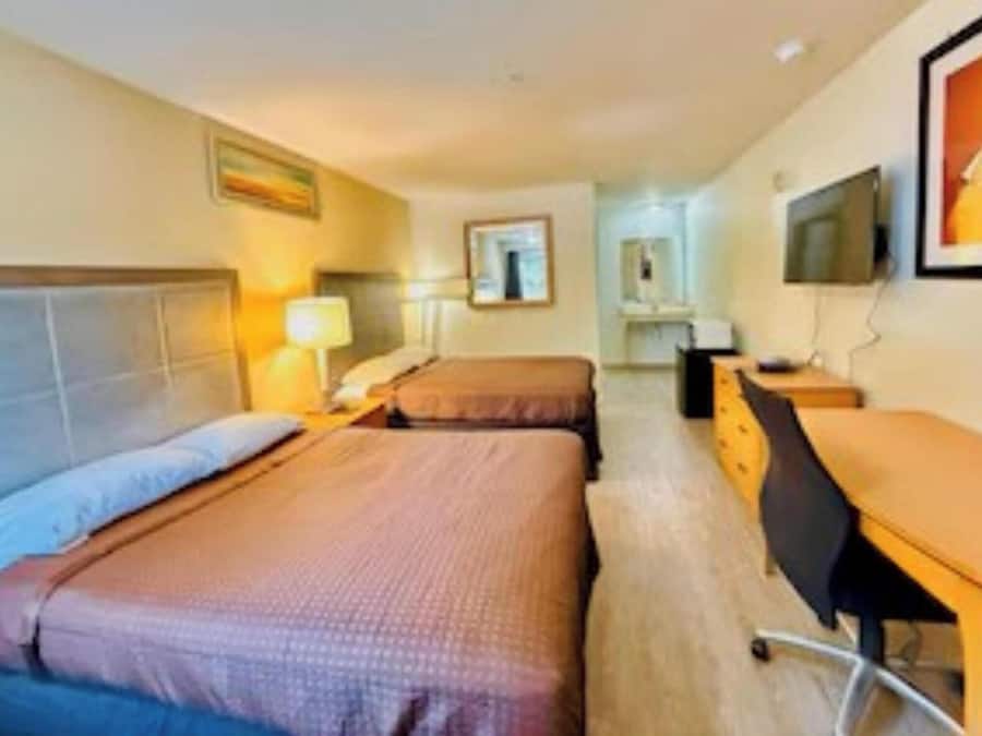 Suite, 2 camas matrimoniales, para fumadores | Escritorio, tabla de planchar con plancha, wifi gratis y ropa de cama