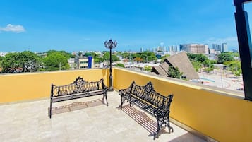 Outdoor banquet area