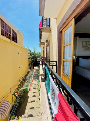 Blick vom Balkon