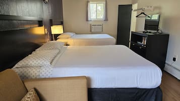Desk, free WiFi, bed sheets
