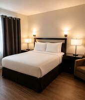 Escritorio, wifi gratis y ropa de cama