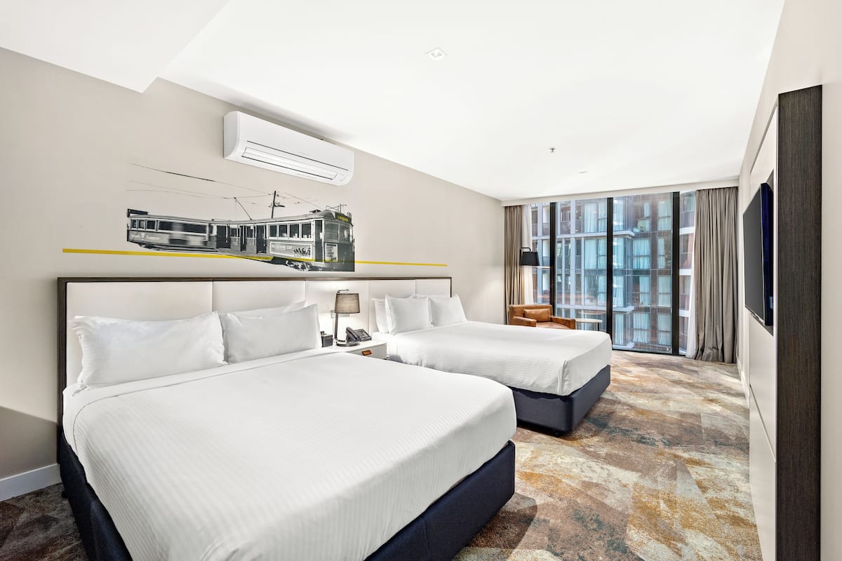 Chambre, 2 grands lits (Peppers) | Literie de qualité supérieure, surmatelas, minibar