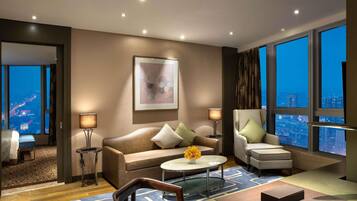 1 soveværelse, premium-sengetøj, minibar, pengeskab på værelset