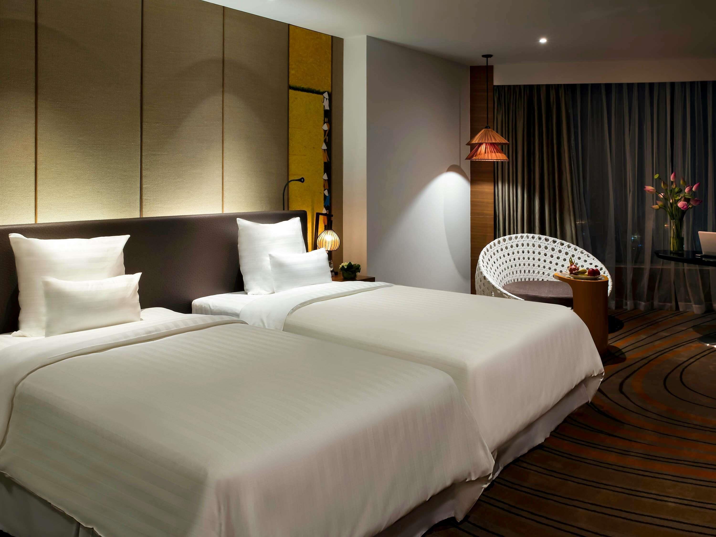 Habitación Deluxe, 2 camas individuales, vista al mar | 1 habitación, ropa de cama de alta calidad y minibar 