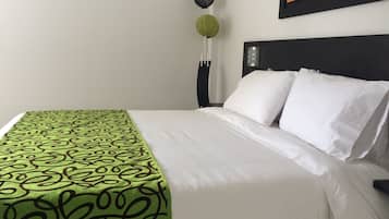 Desk, free WiFi, bed sheets