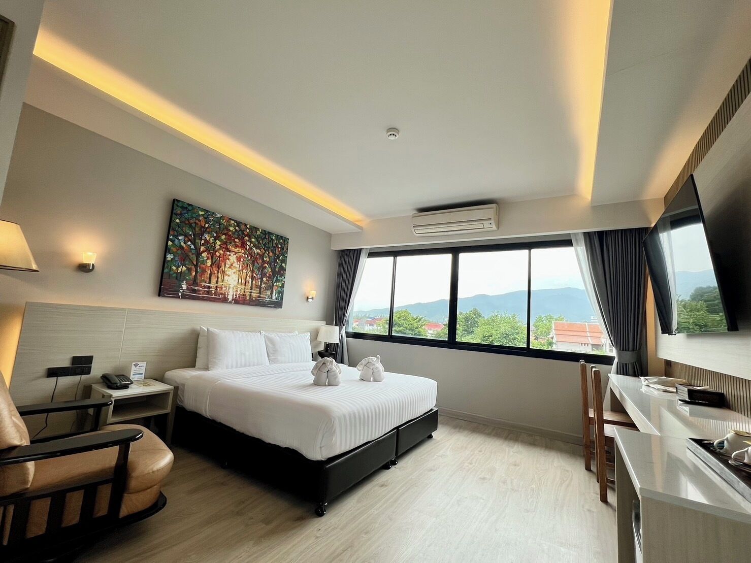 prestige room with bathtub | view from room