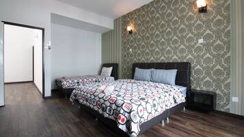 Desk, blackout curtains, iron/ironing board, free WiFi