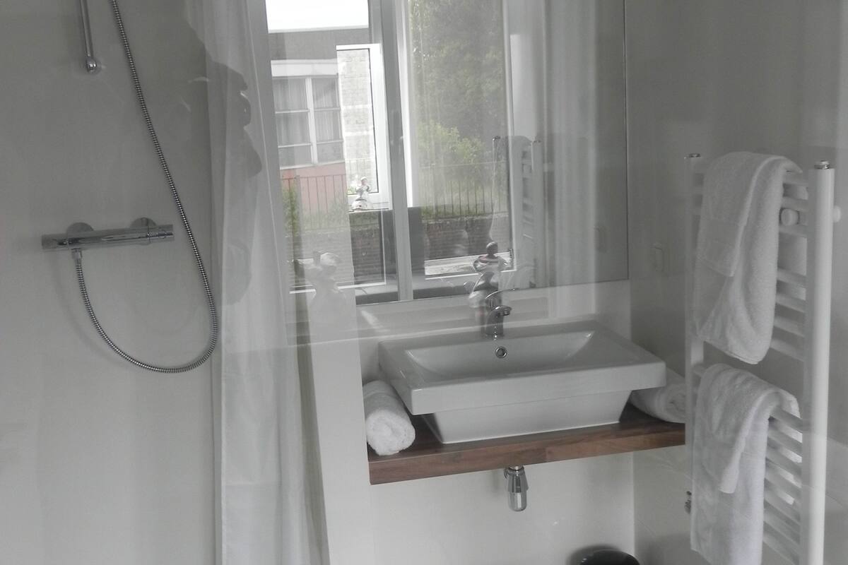 double room | bathroom | shower, free toiletries, towels