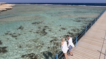 Private beach, sun loungers, beach umbrellas, scuba diving
