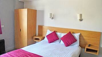 Desk, free WiFi, bed sheets