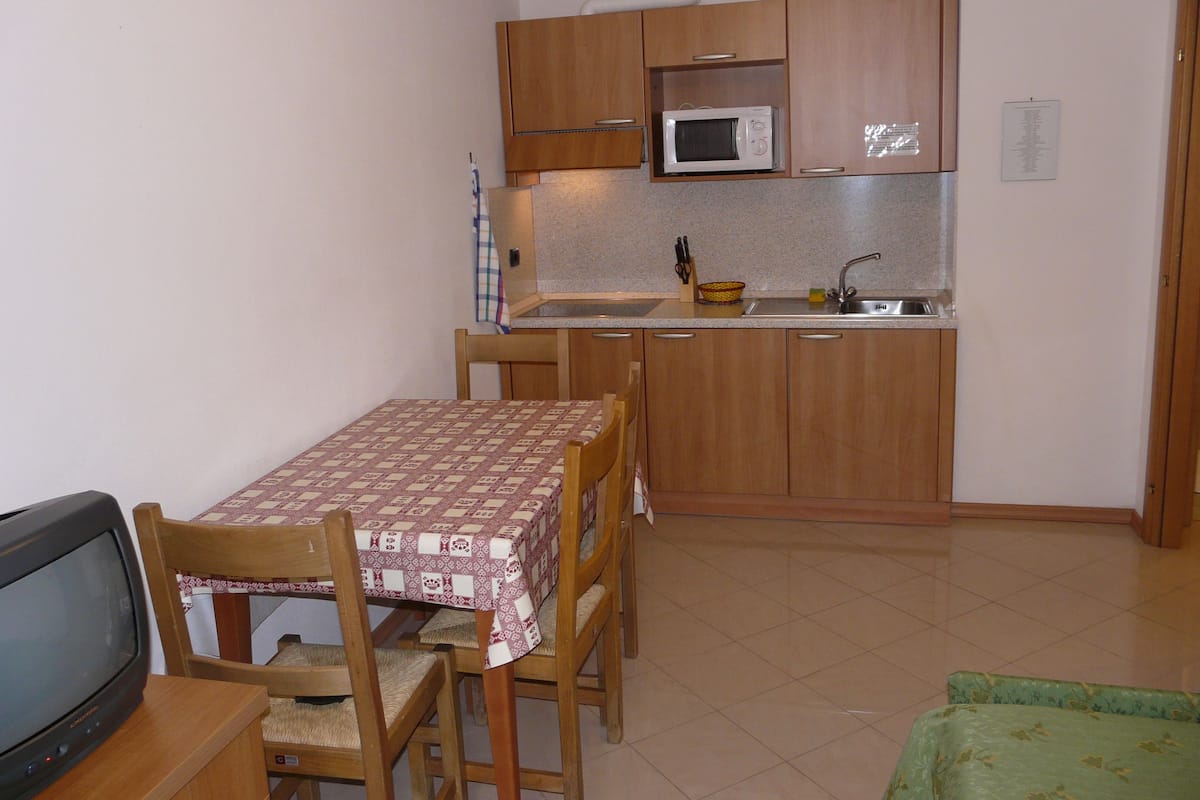 Economy appartement, 1 slaapkamer | Hypoallergeen beddengoed, donzen dekbedden, een kluis op de kamer