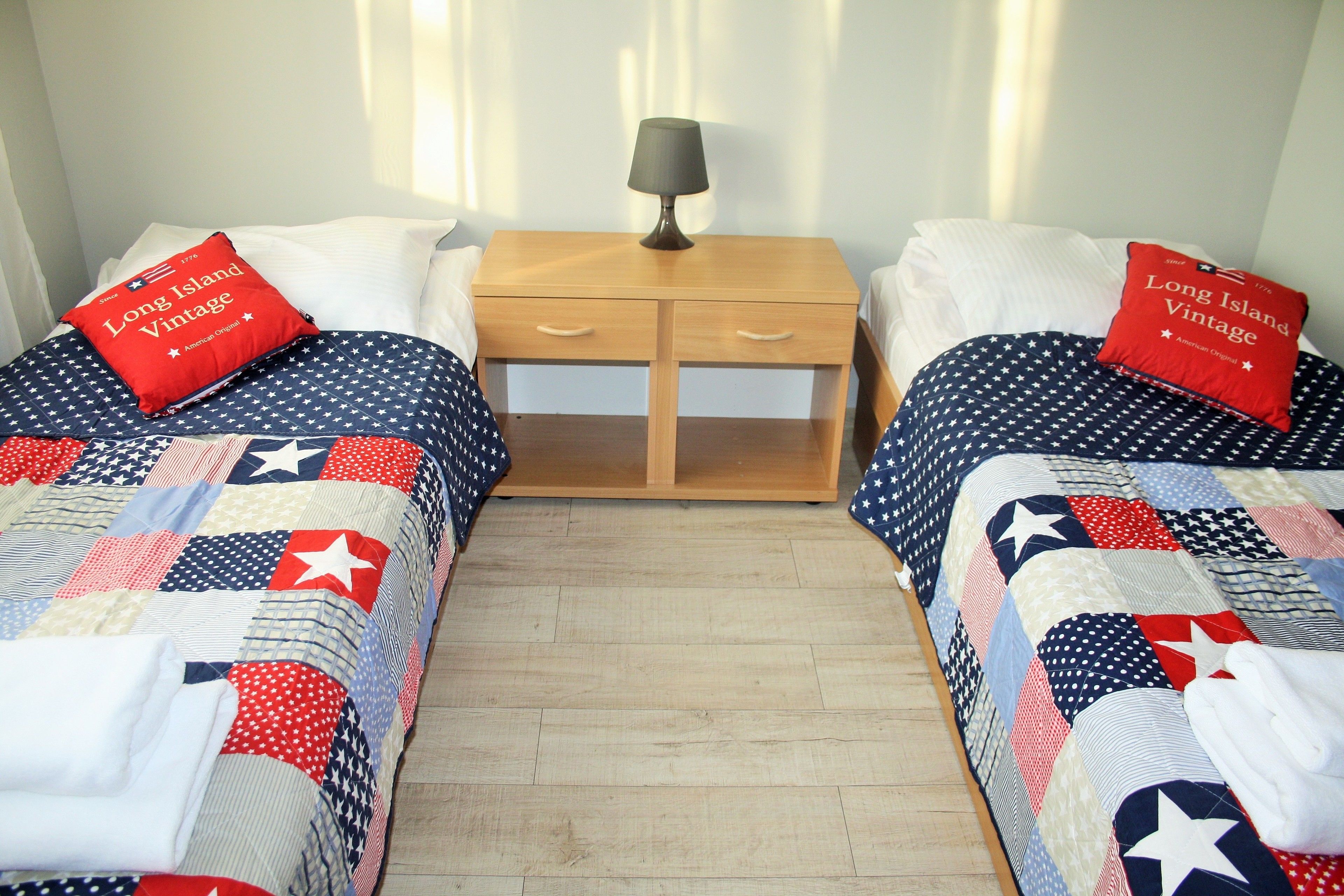 premium bedding, desk, iron/ironing board, free cots/infant beds