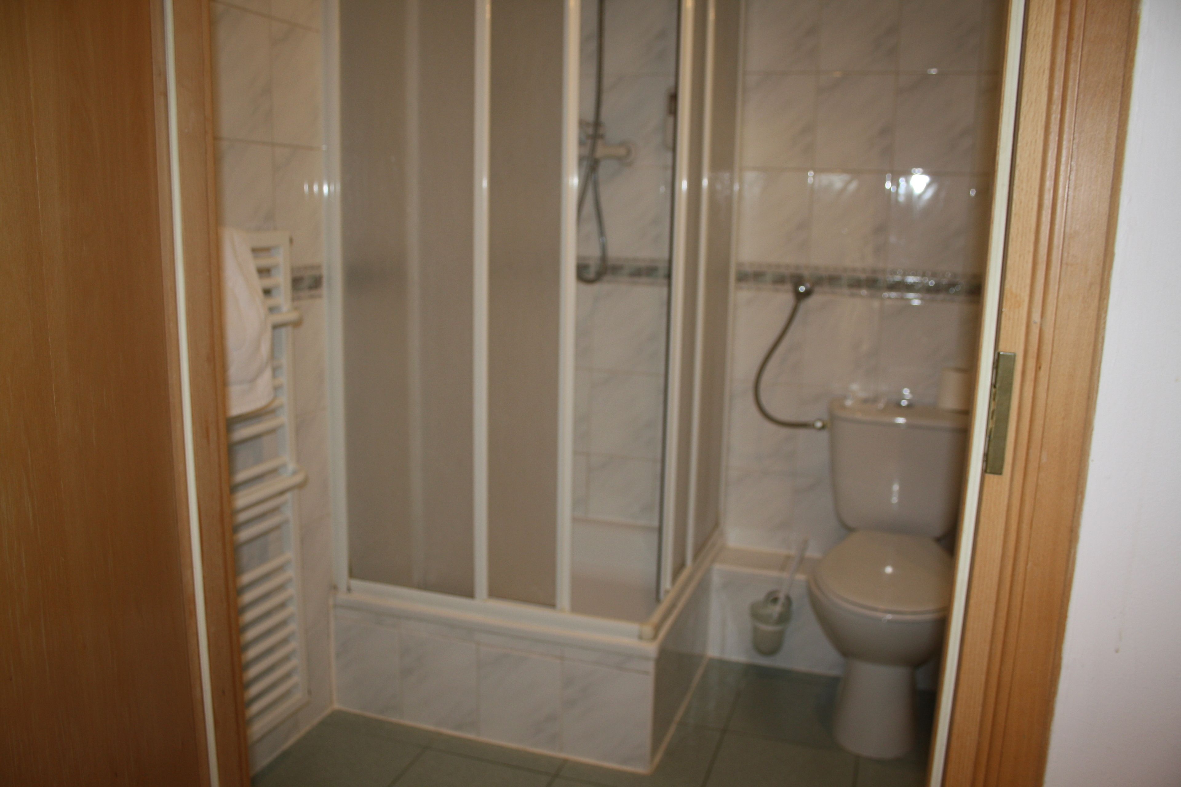 free toiletries, hair dryer, towels