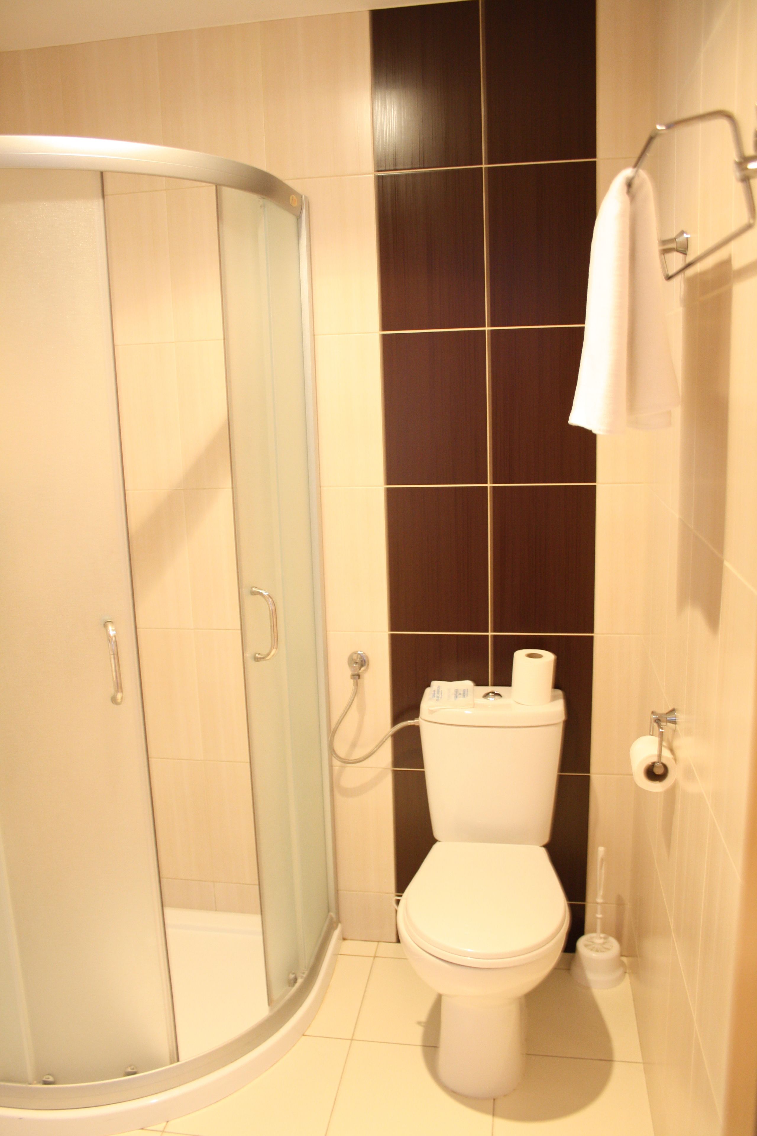 free toiletries, hair dryer, towels