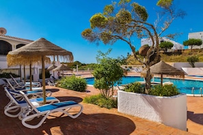 2 outdoor pools, open 10:00 AM to 7:00 PM, pool umbrellas, sun loungers