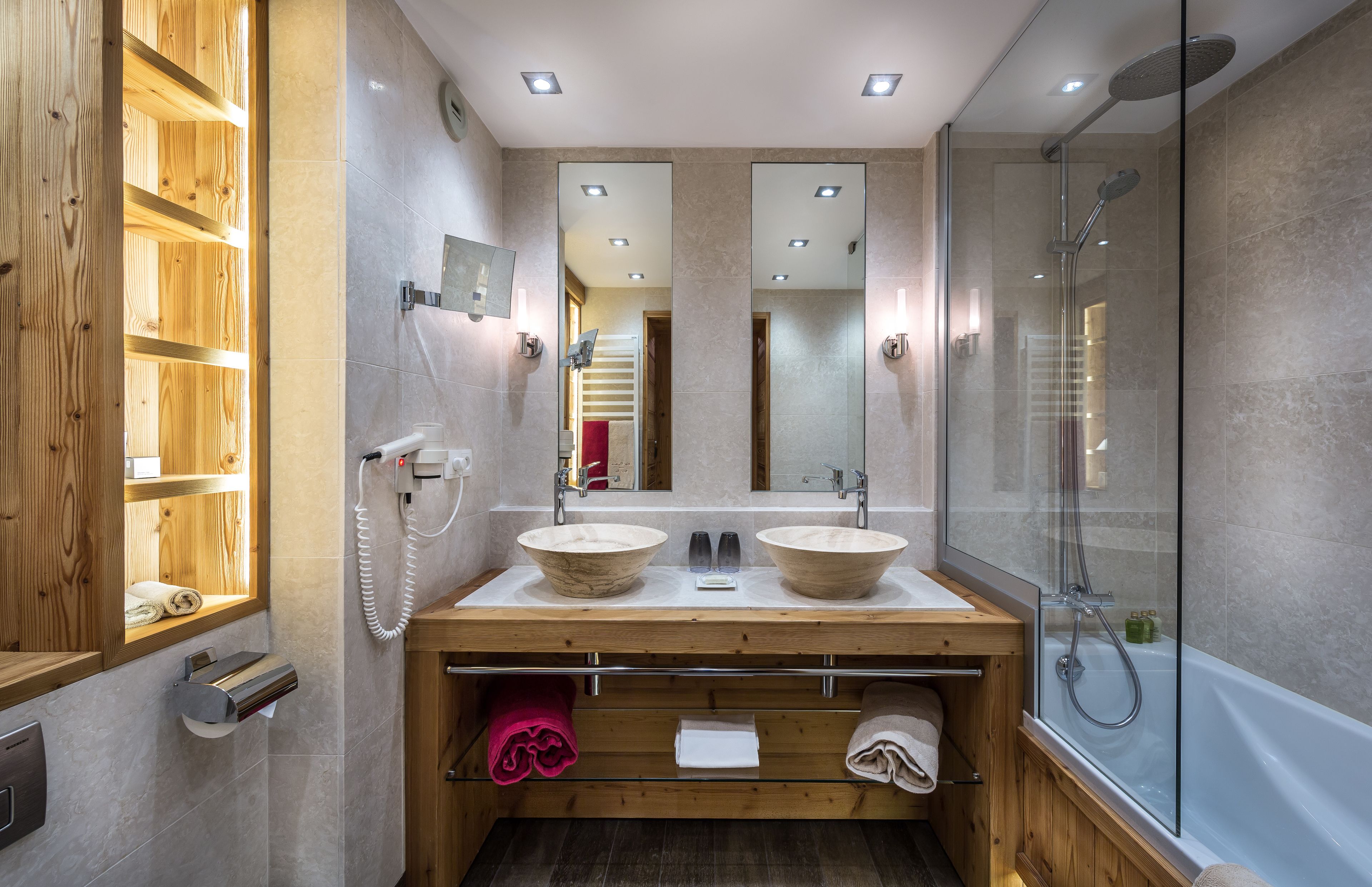 double or twin room, mountain view | bathroom | free toiletries, hair dryer, bathrobes, slippers