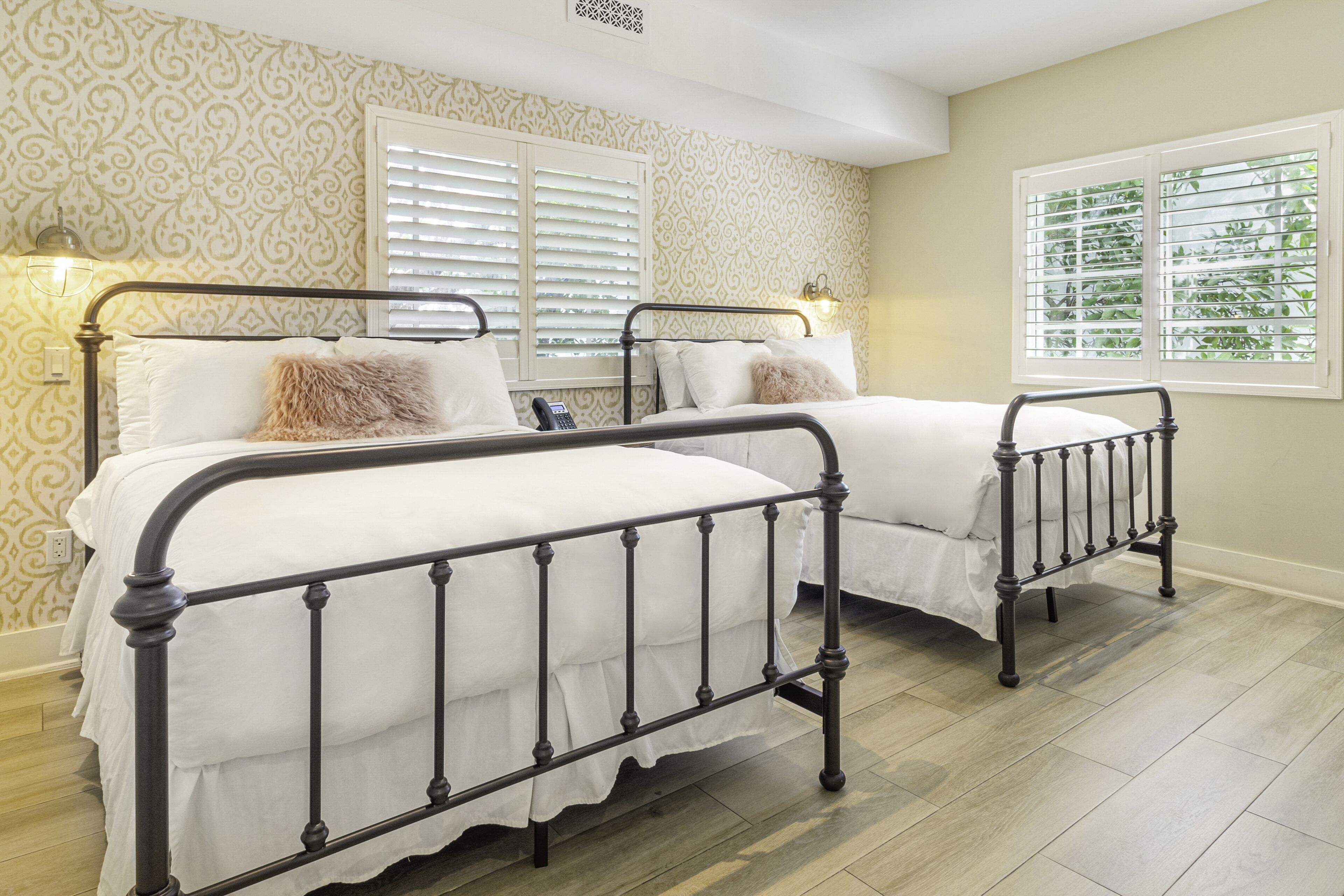 classic room, 2 double beds | premium bedding, in-room safe, individually decorated