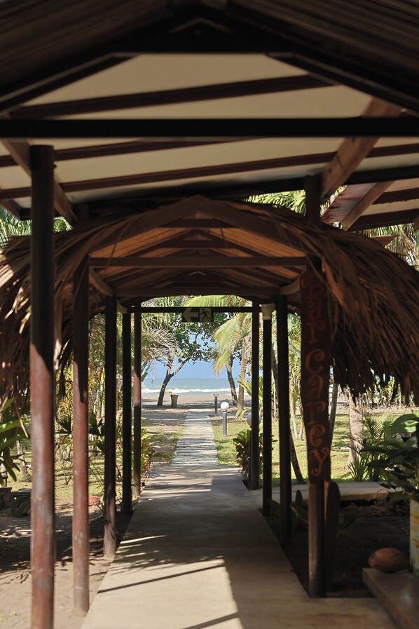 On the beach, sun-loungers, beach towels, kayaking - Turtle Beach Lodge (Colorado)