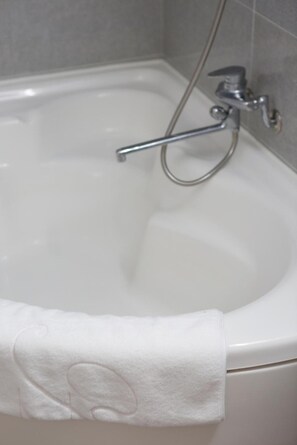 Douche, articles de toilette gratuits, serviettes fournies