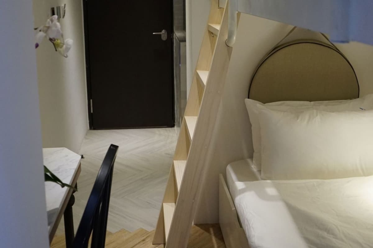 Desk, soundproofing, iron/ironing board (on request), WiFi (free)