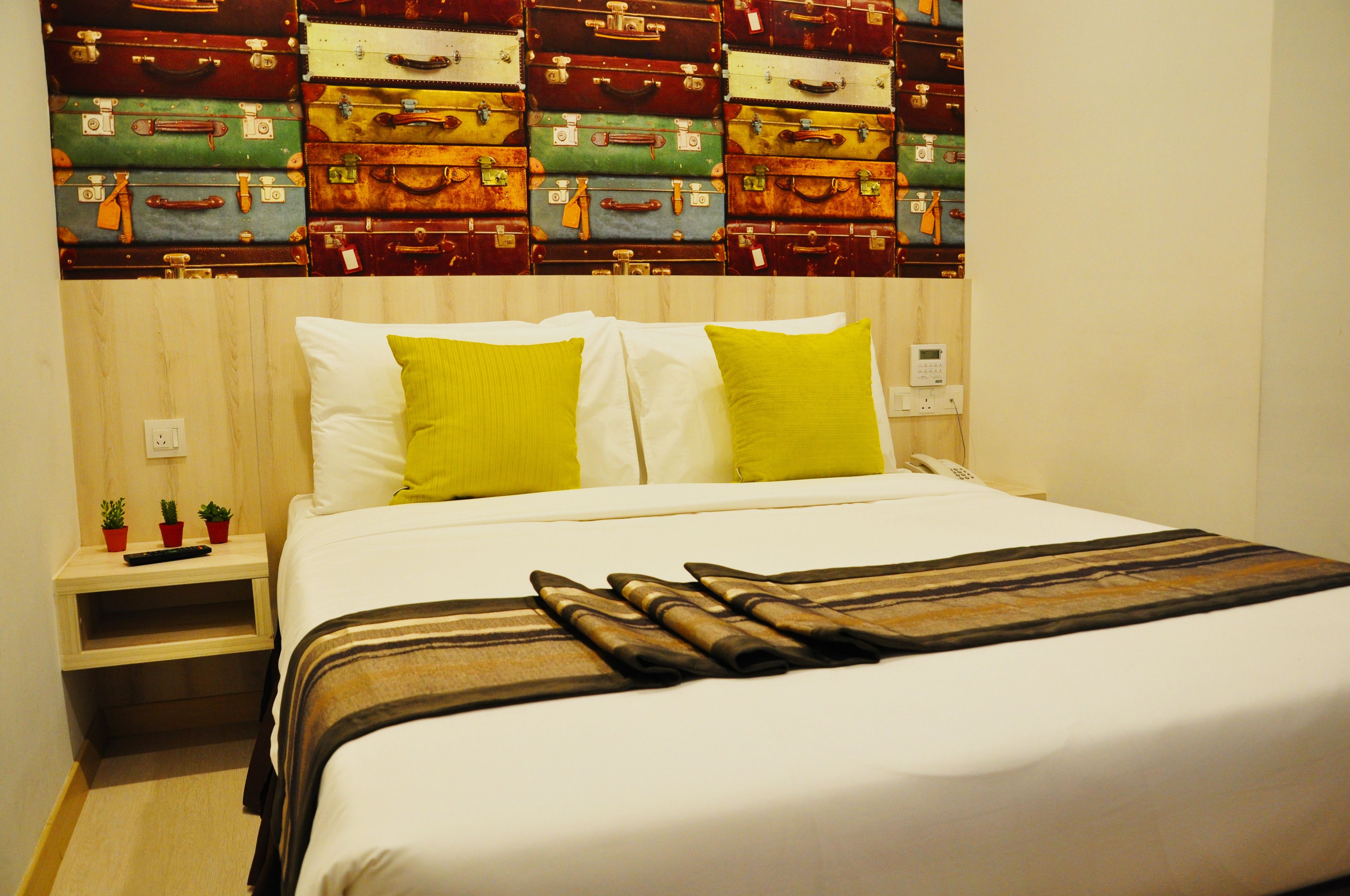 premium bedding, desk, blackout curtains, iron/ironing board