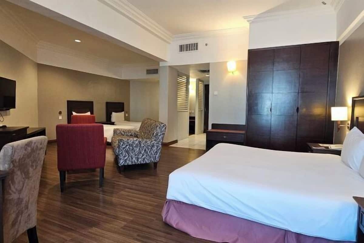 In-room safe, desk, blackout curtains, iron/ironing board