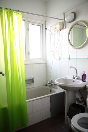 Apartment, 1 Bedroom, Balcony | Bathroom | Bathtub, hair dryer, towels - Alora Apartments (Larnaca)