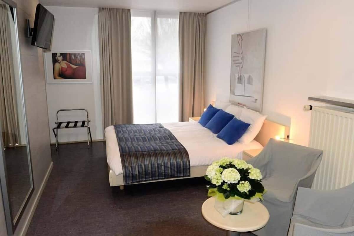 Tweepersoonskamer | Een minibar, een bureau, een strijkplank/strijkijzer, gratis wifi