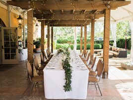 Outdoor banquet area