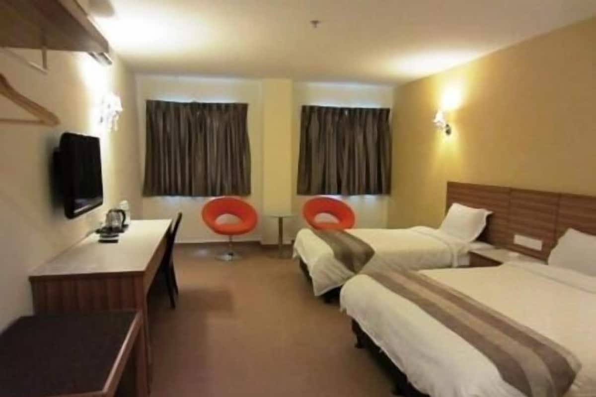 Desk, free WiFi, bed sheets