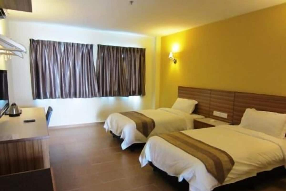 Desk, free WiFi, bed sheets