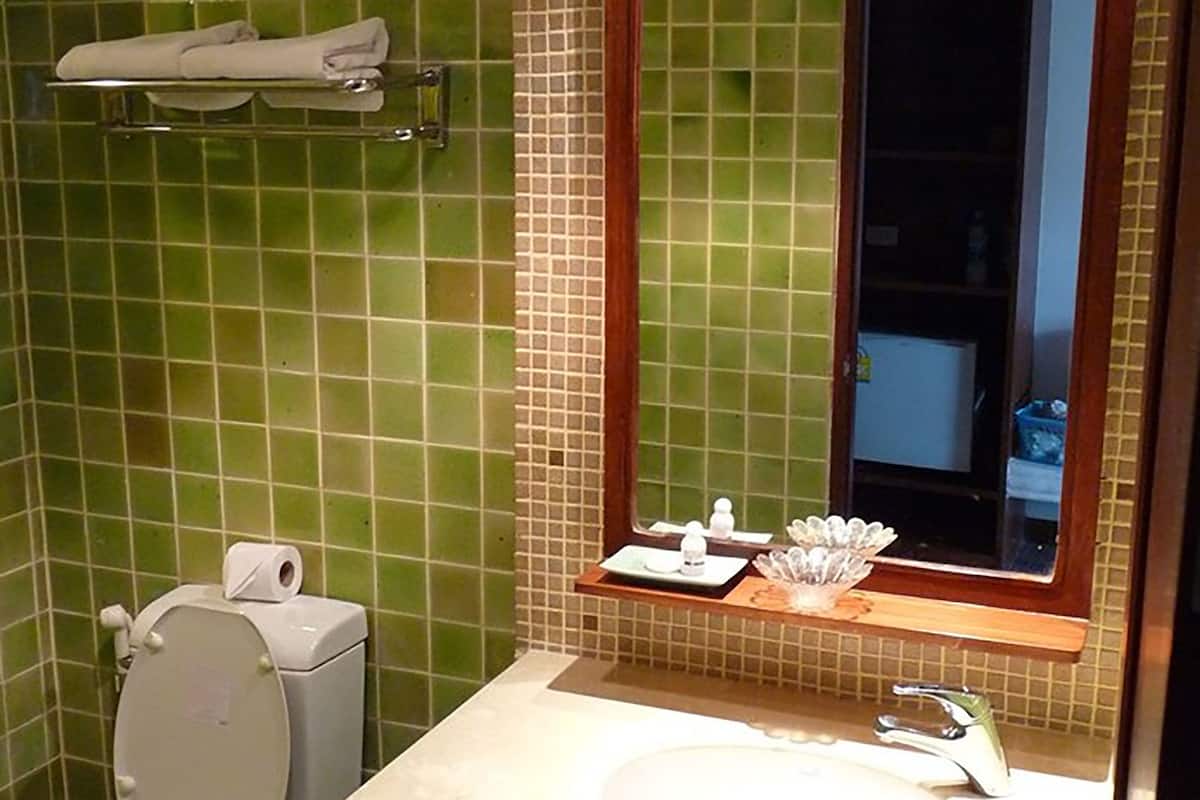 shower, free toiletries, hair dryer, bathrobes