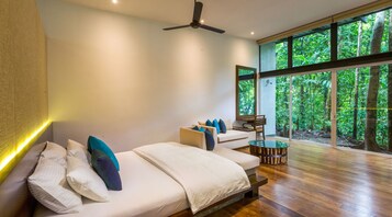 In-room safe, desk, laptop workspace, soundproofing