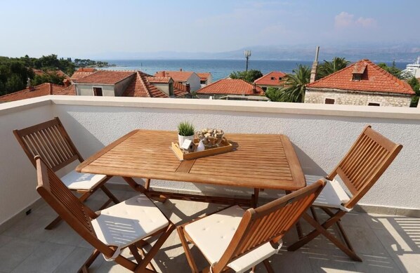 Superior Suite, Balcony, Sea View | Terrace/patio