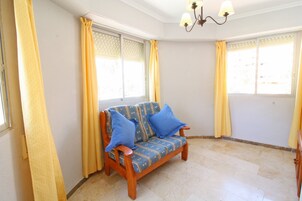 Apartment, 3 Bedrooms, Terrace, Sea View | Living area | Flat-screen TV