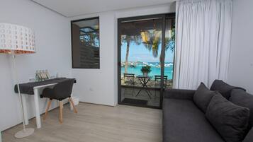 Vue sur la plage/lâocĂ©an