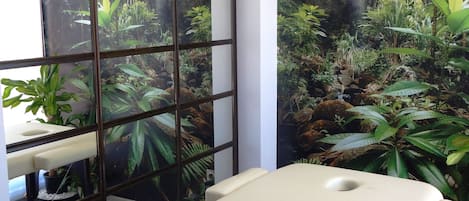 Deep-tissue massages, reflexology, massages