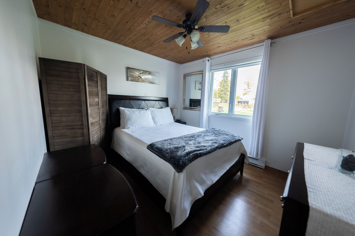 Chalet, 1 chambre (Gabriel) | Draps en coton égyptien, literie de qualité supérieure, surmatelas
