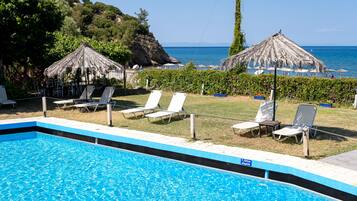 2 outdoor pools, pool umbrellas, sun loungers