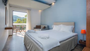 Dobbeltrom – comfort, hageutsikt | Safe på rommet, skrivebord og skrivebord for bærbar PC