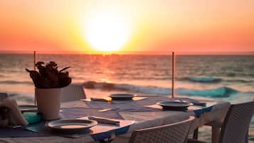Lunch, dinner served; Greek cuisine, beach views