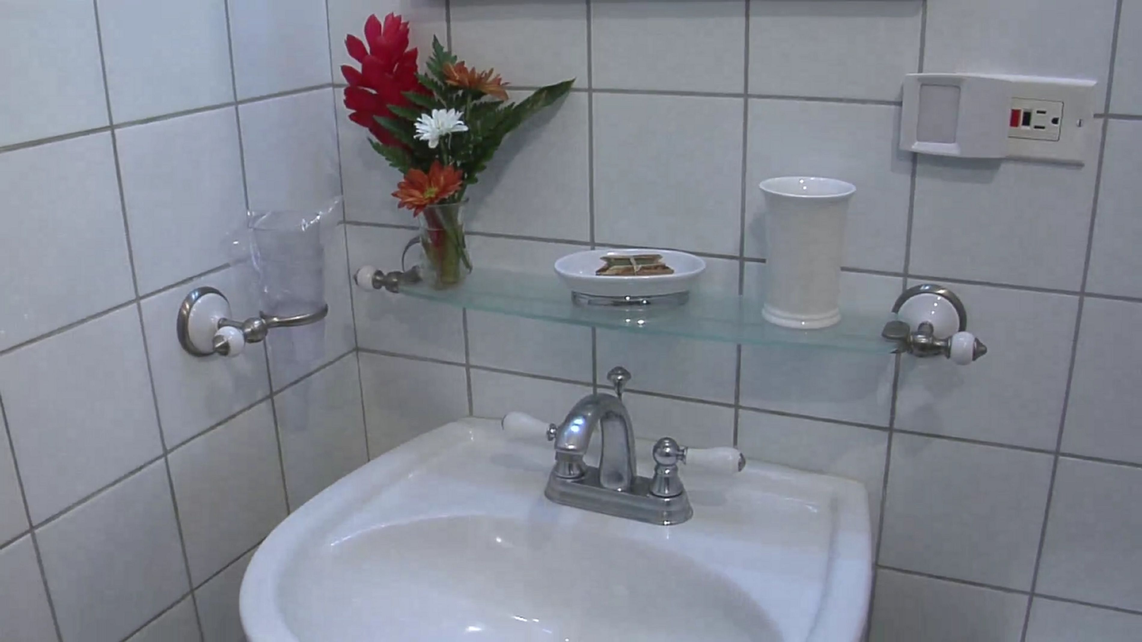 luxury room | bathroom | shower, free toiletries, hair dryer, towels