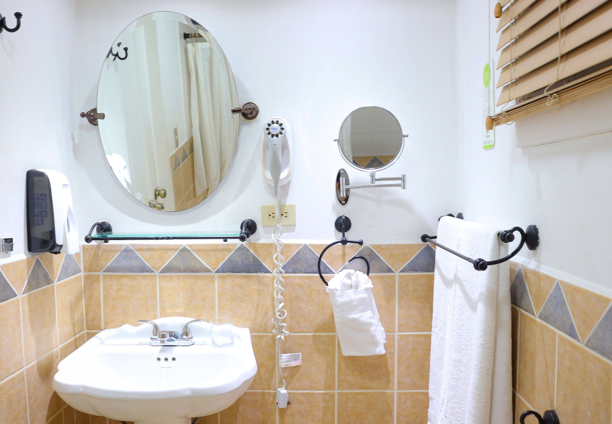 rainfall showerhead, free toiletries, hair dryer, dressing gowns