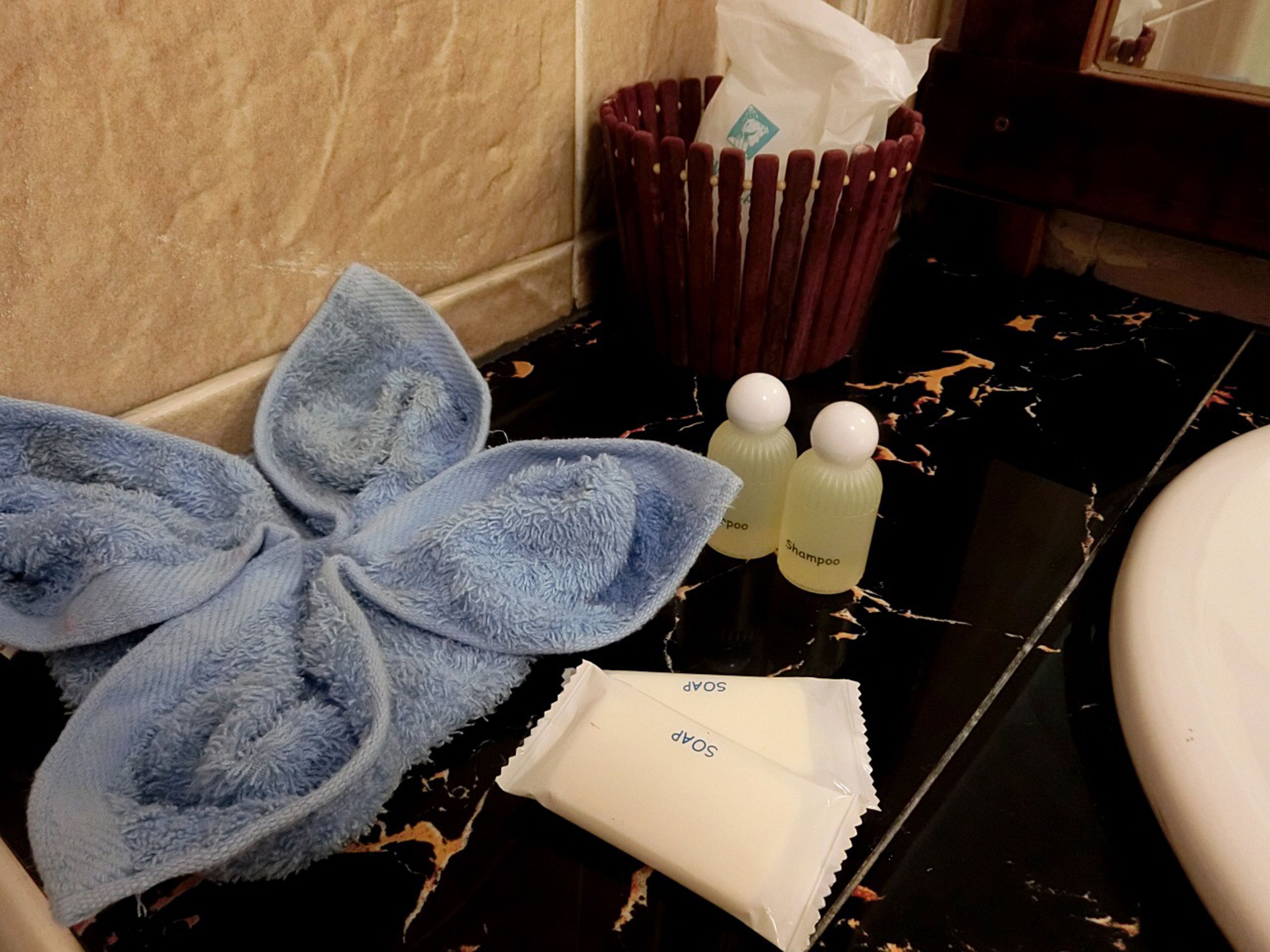 standard double room | bathroom | shower, free toiletries, hair dryer, towels